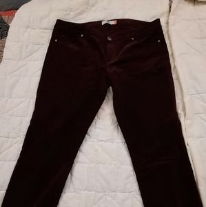 Burgandy skinny cords
